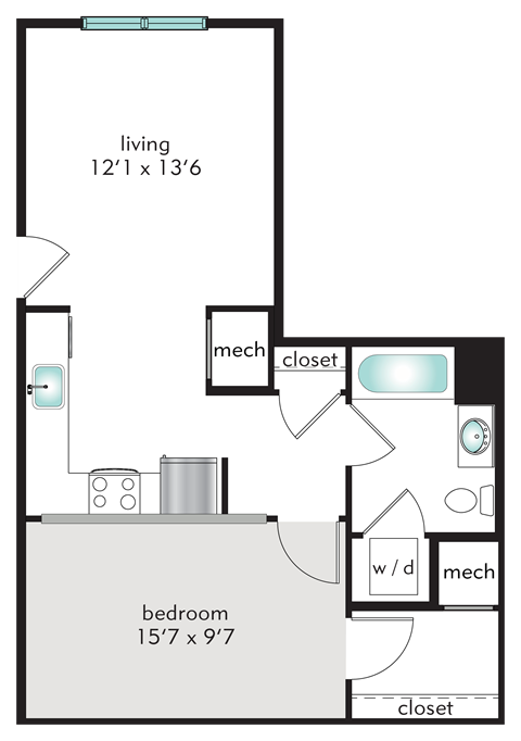 1A Floor Plan at The Tannery, Glastonbury, 06033